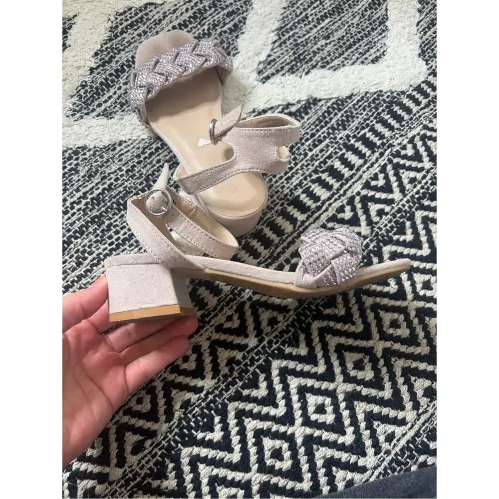 Steve Madden Braided Ankle-Strap Sandals in Blush girls size 1